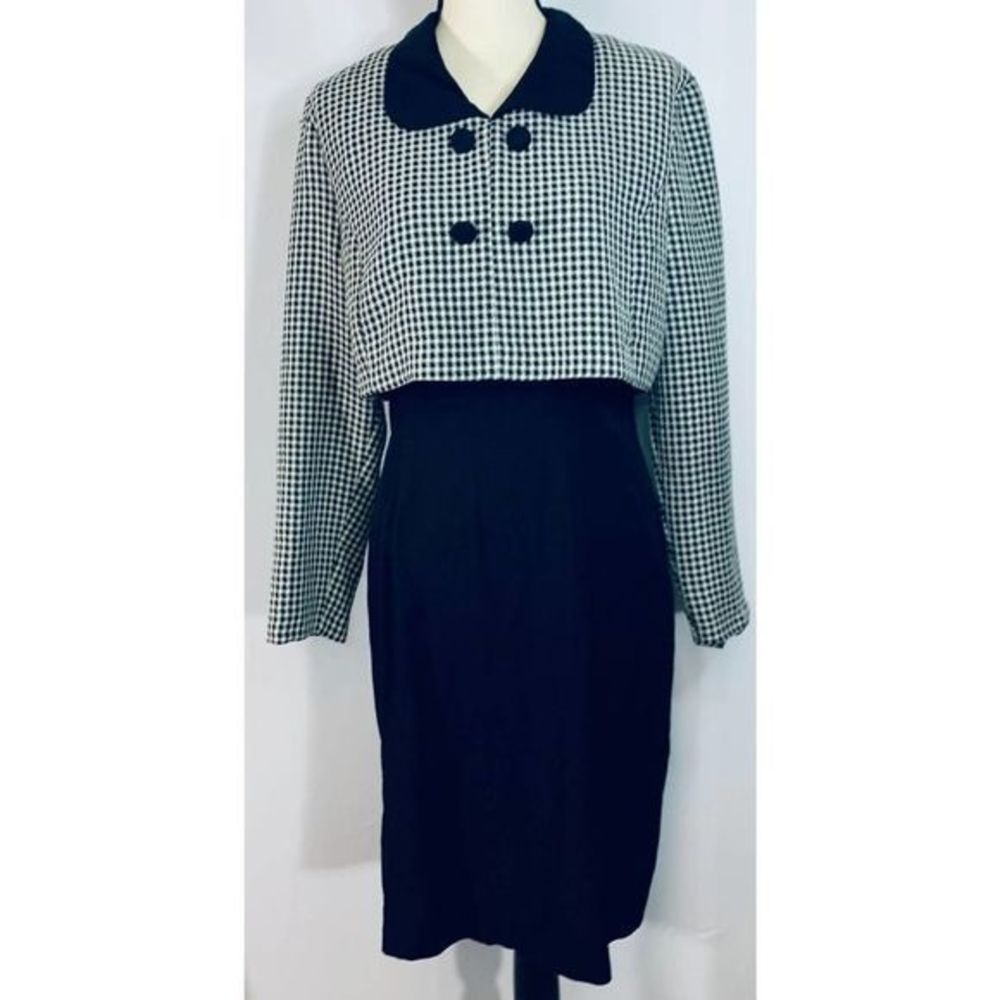 👏👏Impulsive Vintage Womens Check Sheath Skirt Dress 12‎